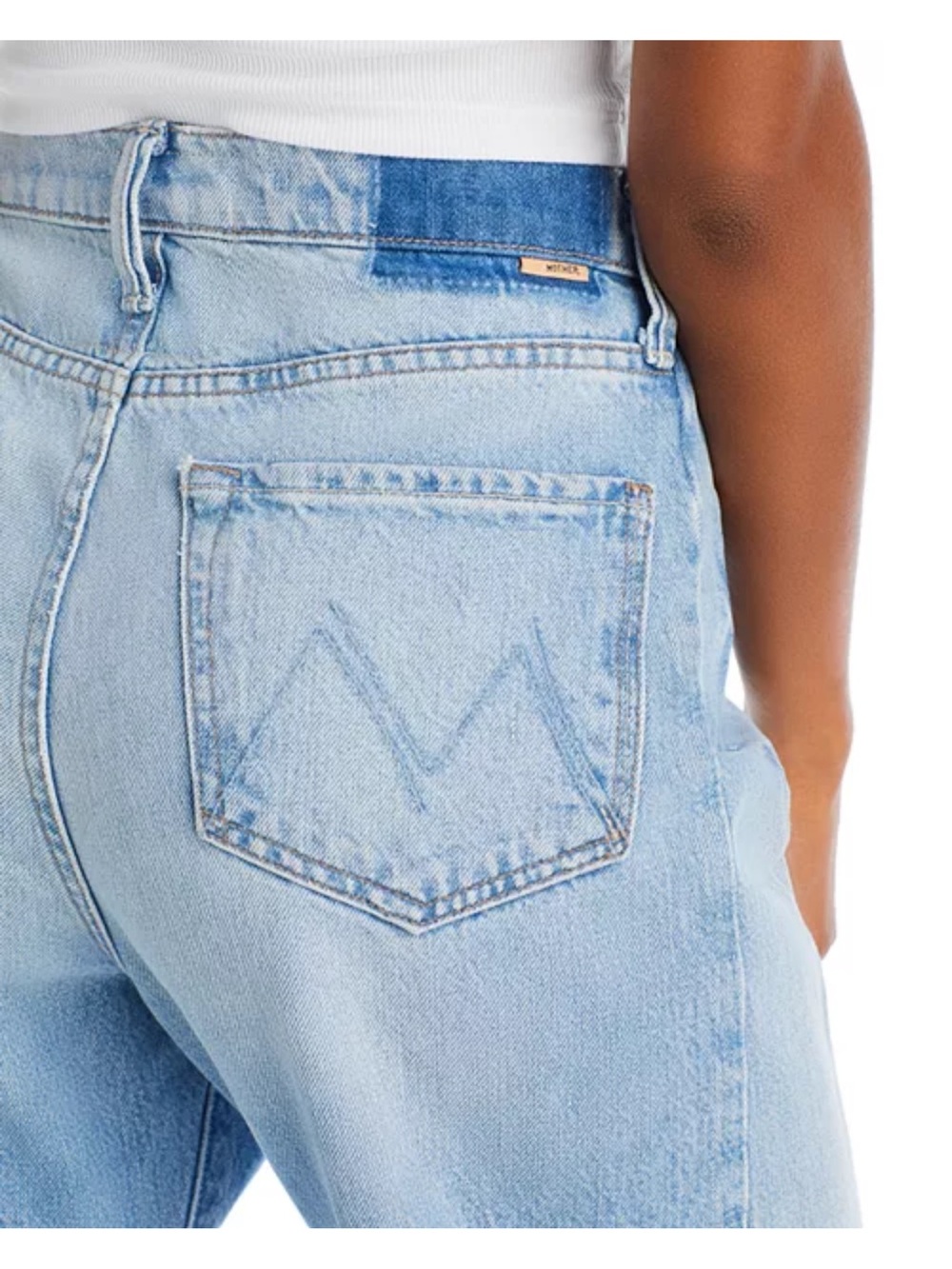 MOTHER Light Blue Half-Pipe Ankle Relaxed Jeans W/O Tag - Picture 4 of 10